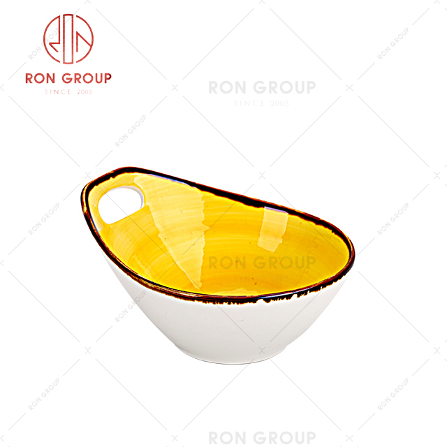 French Collection Hand-Color Yellow Plate 1043