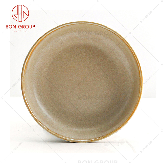 Wholesale dinnerware ceramic ripple soup plate reusable porcelain promotional salad  plate modern and luxury cheap price top quality home hotel restaurant gift