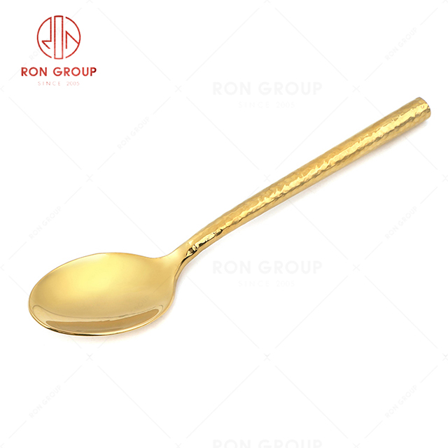 RN0050E01649 Wholesale High Quality Exquisite and Practical Golden Stainless Steel Tea Spoon