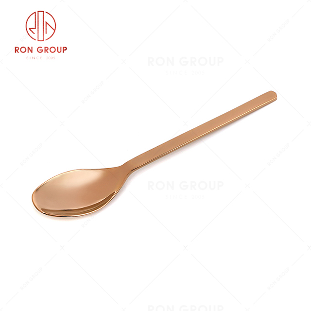 RN0178E00455 Hot Sale High Quality Rose Gold Stainless Steel Cutlery Arthur Series-- Tea Spoon