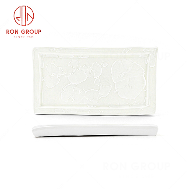 RN0660P00114 Wholesale Simple Design and Elegant Ceramic Long Plate