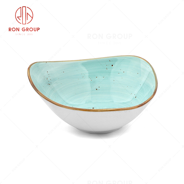 RN0037P08280  Wholesale Unique Design Chip Proof Sky Blue Trigon Bowl