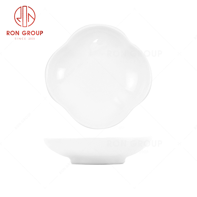 RN0037P06192  Wholesale Simple  Design Pure White Bone China  Plate