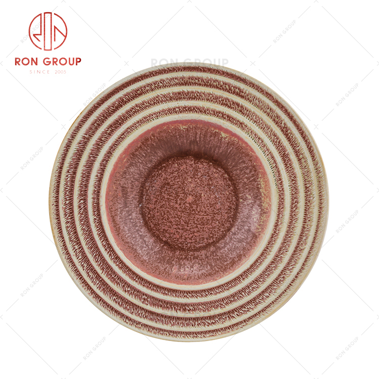 sample free Hotel use porcelain dish European style ceramic plate dinner