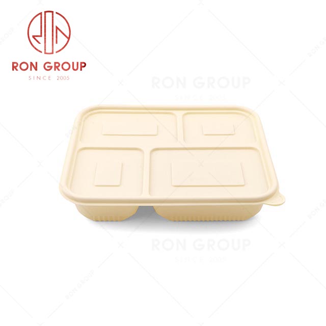 RN0586D00003 Hot Sale High Quality Disposable Four-compartment Corn Starch Meal Container