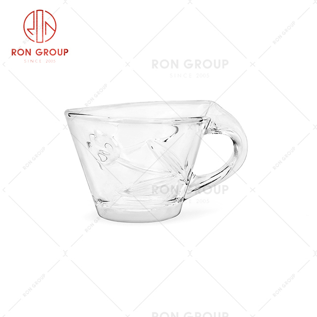 Bouquet relief design creative tableware cup hotel water coffee beverage glass cup