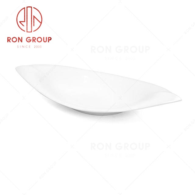 RN0037P06584-89  Hot Selling Unique Design White Ceramic Combo Platter