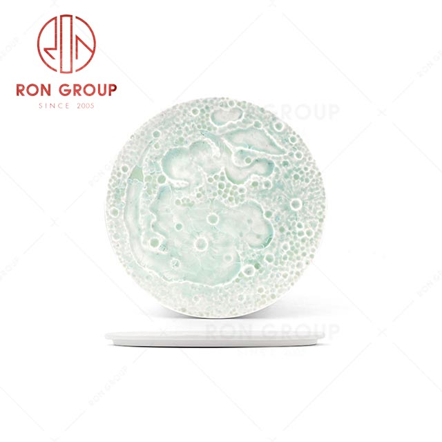 RN0660P00518 Hot Sale Unique Design Verdant Ceystal Collection  Round Plate