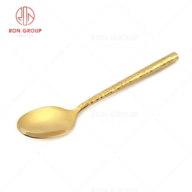 RN0050E01648  Wholesale High Quality Exquisite and Practical Golden Stainless Steel Spoon