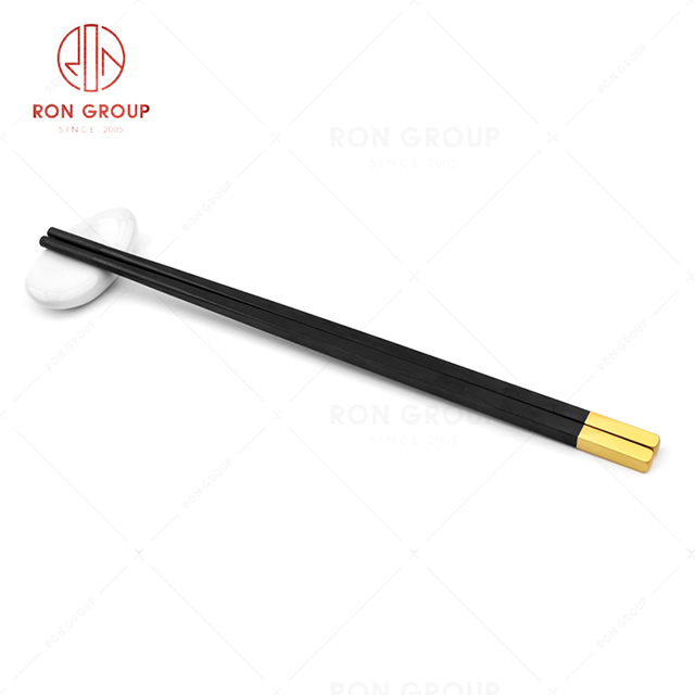 RN0573S00253 Wholesale Asian Style  Solid Reusable Durable Alloy Chopsticks