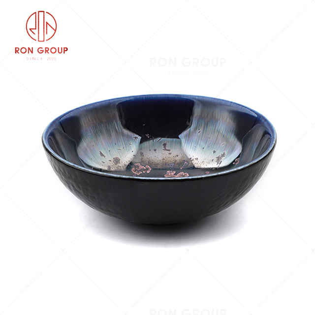 RN0660P00288 Hot Selling High Quality Exquisite  Ceramic Striped Bowl 