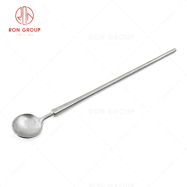 RN0050E01821 Hot Sale High Quality Exquisite Durable Silver Stainless Steel Ice Spoon-round