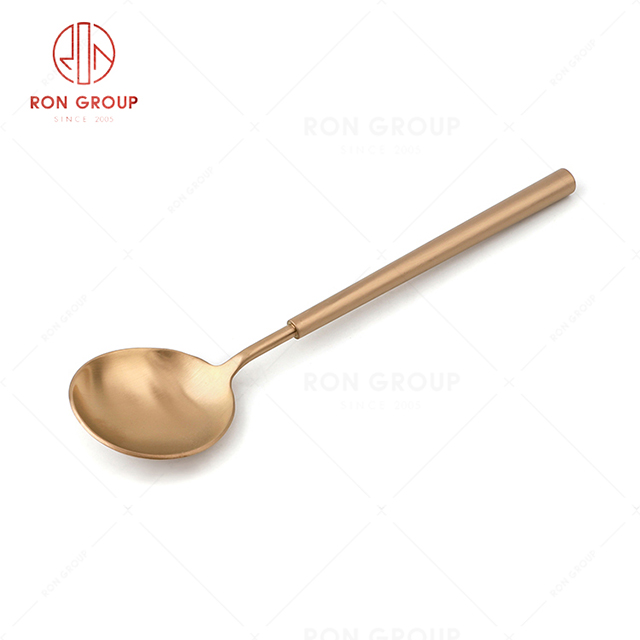 RN0178E00077 Hot Selling High Quality Rose Gold Stainless Steel Cutlery Barton Series--Soup Poon