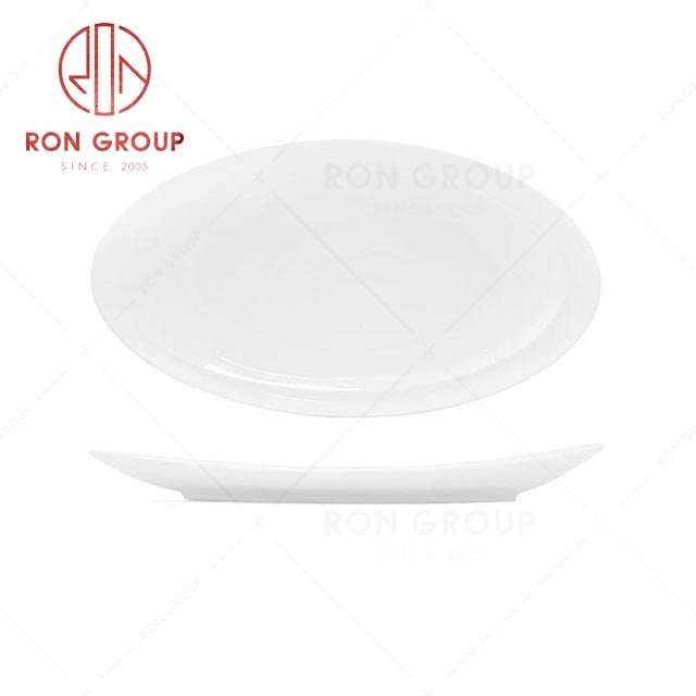 RN0037P06851-52-53 Hot Sale Unique Design Premium White Ceramic Fish Plate