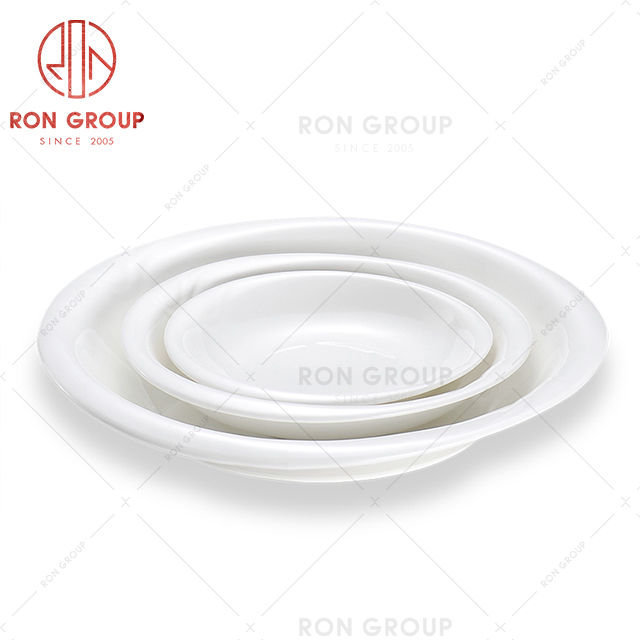 wholesale dinnerware Simple style porcelain dinner plate set free sample serving plate