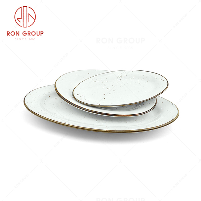 RonGroup New Color Chip Proof  Collection Misty White Bule -  Fish  Plate 