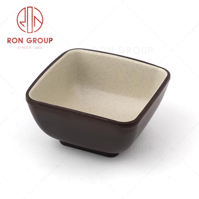 RN0011M02092 Wholesale Durable Terracotta Brown Series Melamine Bowl