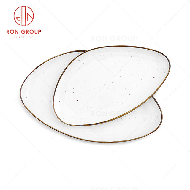 RonGroup New Color Chip Proof  Collection Cream White  - Triangular Narrow  Plate 