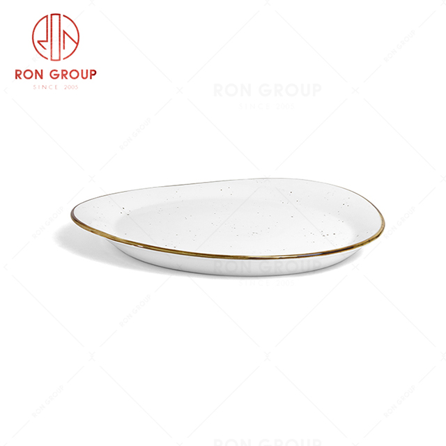 RonGroup New Color Chip Proof  Collection Cream White  - Round Soup Plate 