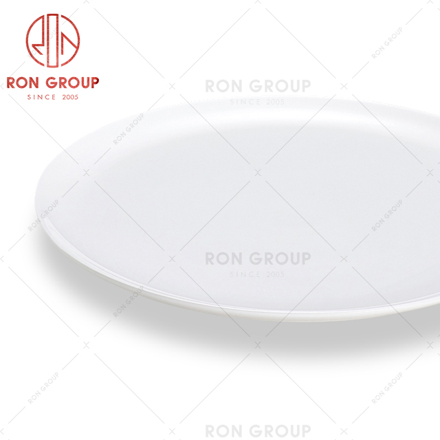 Nordic style classic white hotel dinner tableware western restaurant steak salad plate
