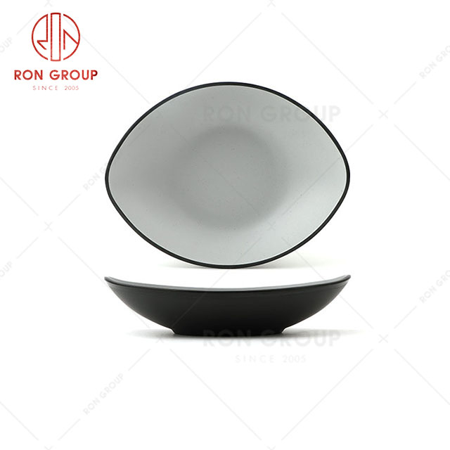 RN0011M02318 Wholesale High Quality Rock Grey Melamine  Saucer