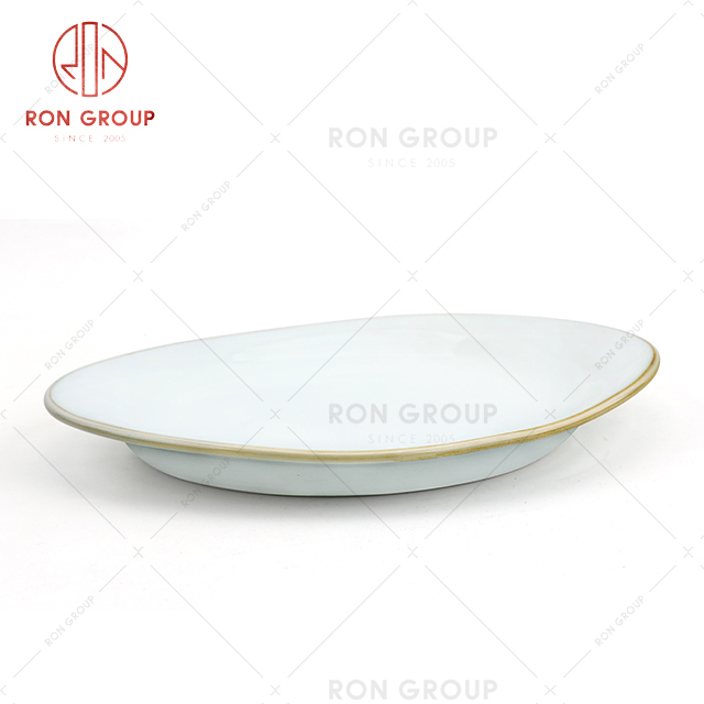 modern porcelain dishes white ceramic tableware set dinner plates