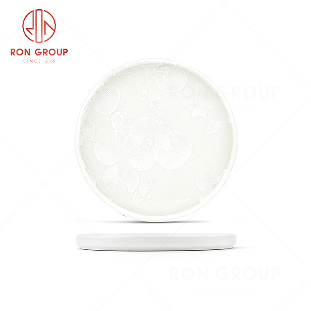 RN0660P00135 Hot Selling High Quality Exquisite White Ceramic Round Plate