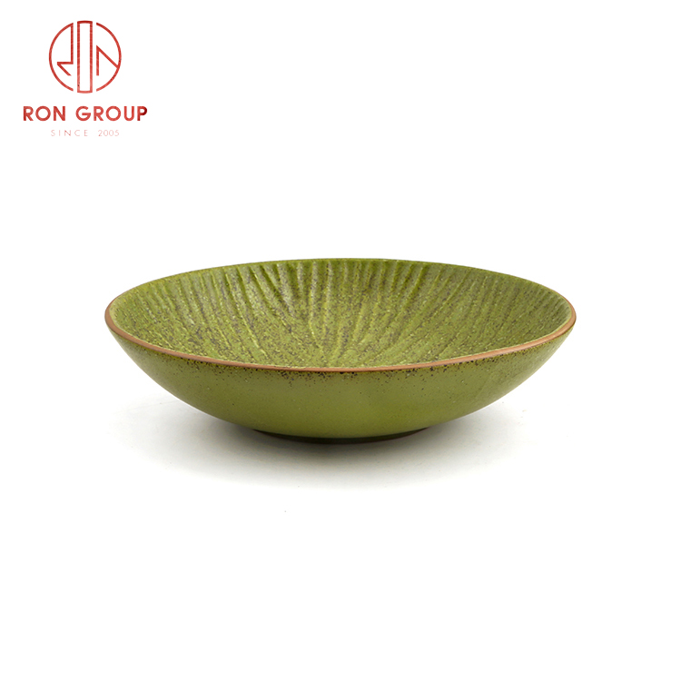 Cheap price Asian style ceramic dinnerware set restaurant hotel use ceramic blade grain bowl