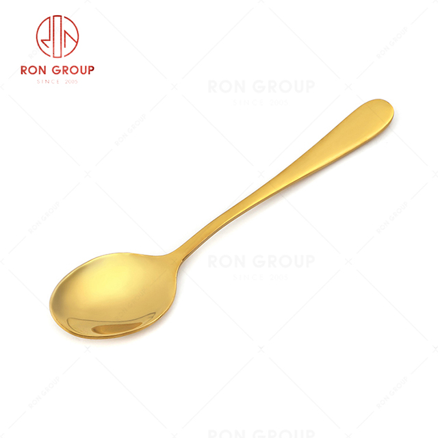 RN0050E01045 Wholesale High Quality Durable Golden Stainless Steel Tea Spoon