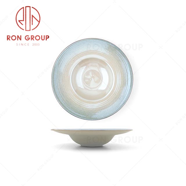 RN0041P01355 Wholesale Unique Design Mystic Orchid Blue Hat-shape Plate