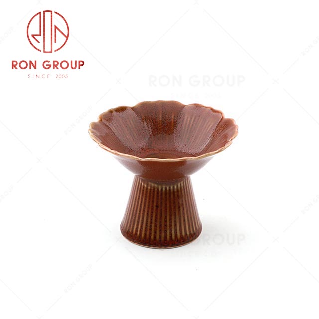 RN0020P00286  Hot Selling Unique Design Exquisite Ceramic Ripple High Bowl