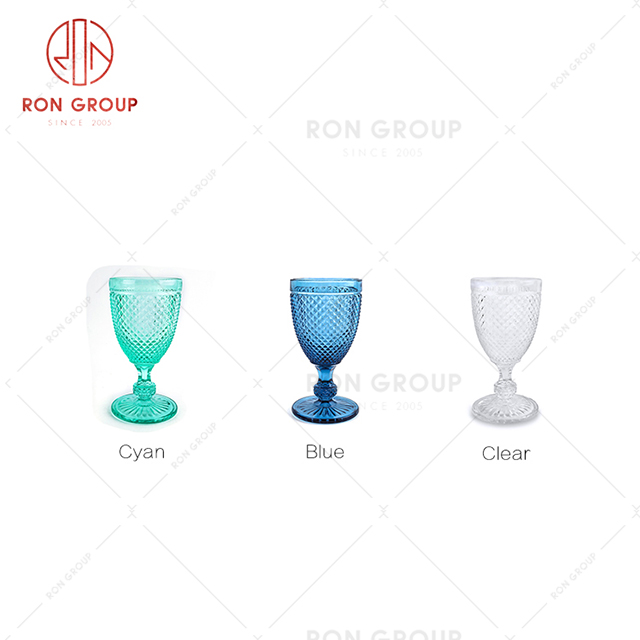 Exquisite beautiful colored glass wedding drinkware restaurant activity glass wine cup