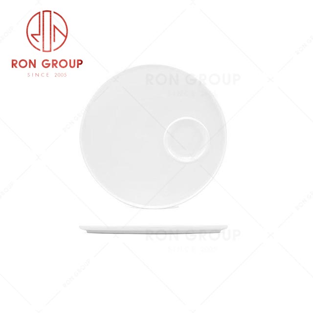 RN0037P06739-41 Hot Selling Unique Design Premium White Porcelain Round Plate