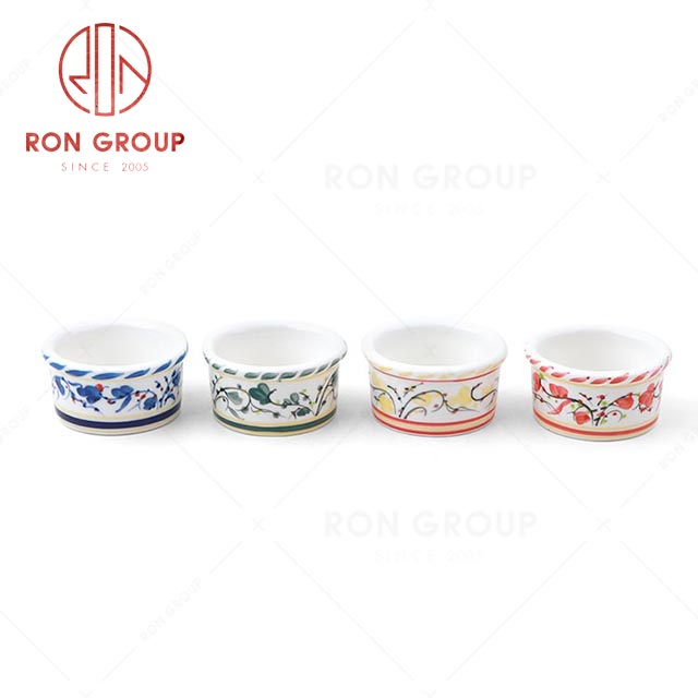 Premium Customized Hand-painted Restaurant Porcelain Bowl Saucer