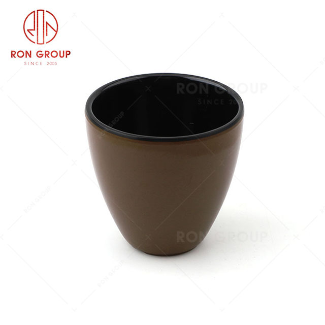 RN0011M02182 Hot Sale High Quality Brown and Black Melamine Cup