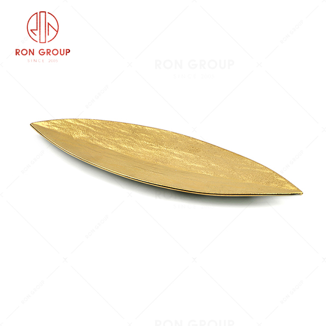 RN0660P00623 Hot Sale High Quality Unique  Porcelain  Leaf Plate 