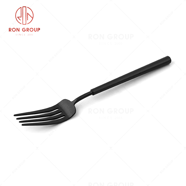 RN0178E00123 Hot Sale High Quality Exquisite Black Stainless Steel Barton Series--Table Fork