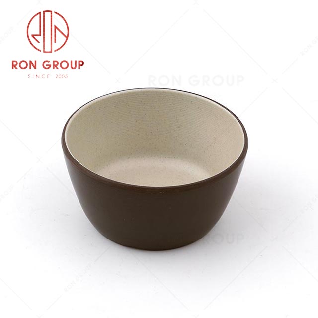 RN0011M02073 Wholesale Durable Terracotta Brown Series Melamine  Bowl