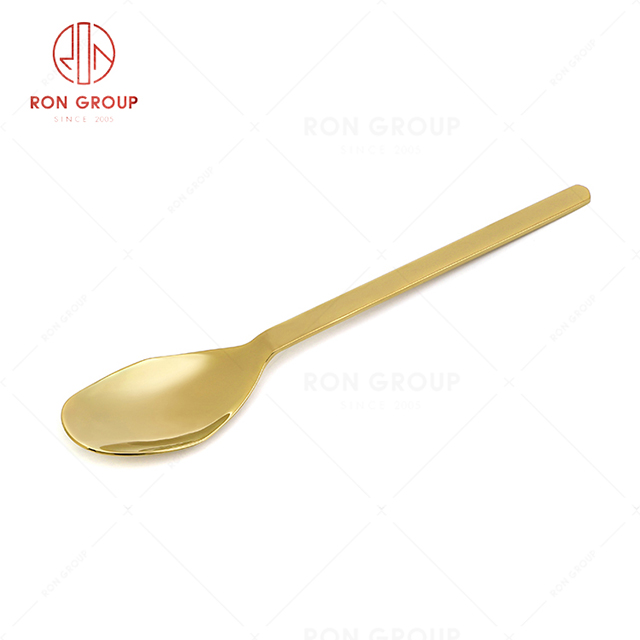 RN0178E00429 Hot Sale High Quality Gold Stainless Steel Cutlery Arthur Series--  Table Spoon