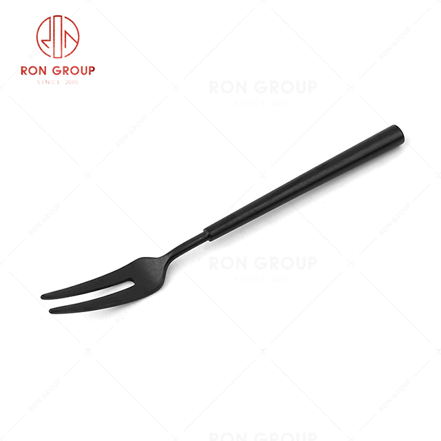 RN0178E00143 Hot Sale High Quality Exquisite Black Stainless Steel Barton Series-- Fruit Fork