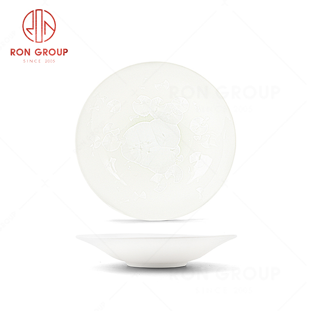 RN0660P00070  Wholesale Classic Simple Design  Ceramic Soup Plate