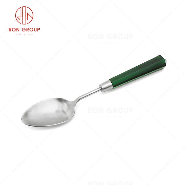 RN0068E00857 Unique Design Durable Diamond Handle Stainless Steel Table Spoon