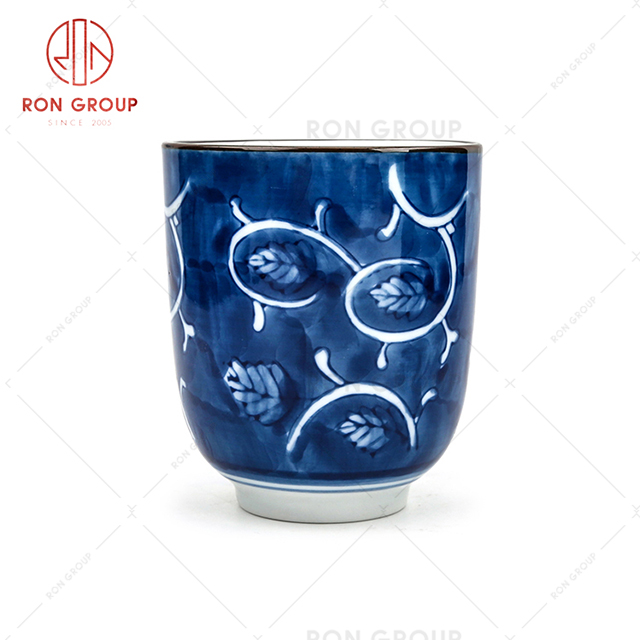 Reputable suppliers wholesale supply high-quality restaurant creative blue hand-painted ceramic cup