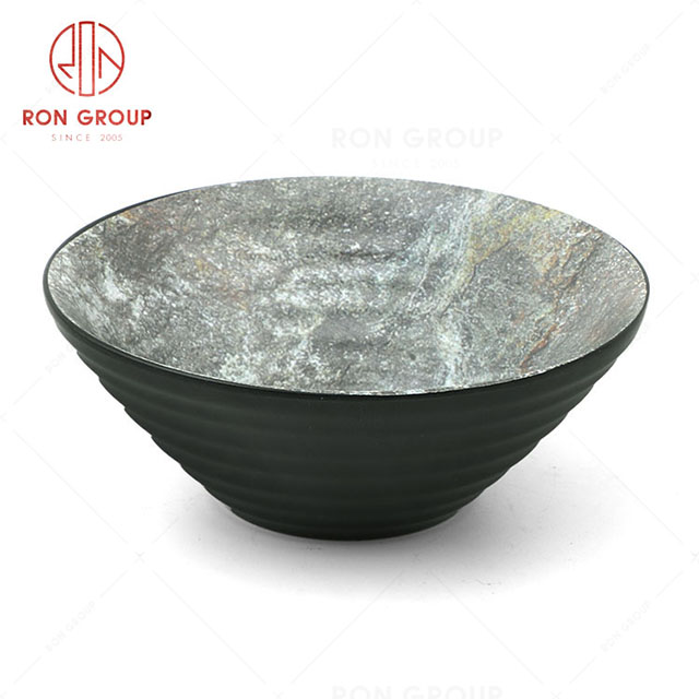 RN0039M00003 Hot Sale High Quality Durable Grey Stone Grain Melamine Bowl