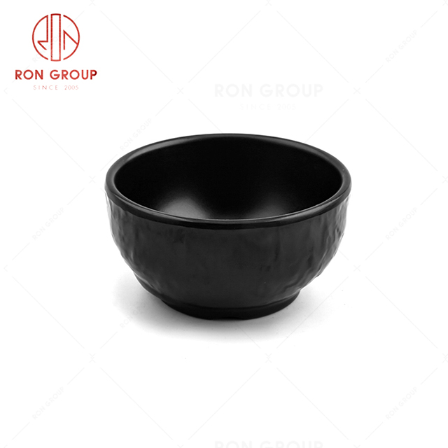 Popular classical restaurant tableware matte black round bowl