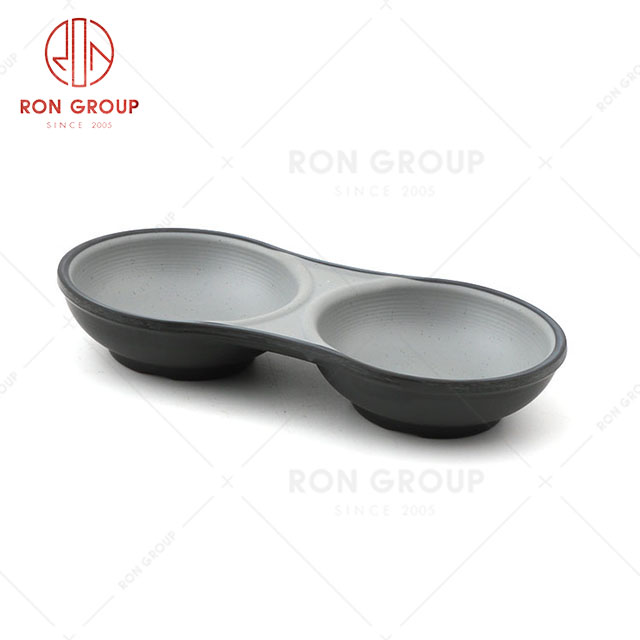 RN0011M02315  Wholesale High Quality Rock Grey Melamine Saucer 