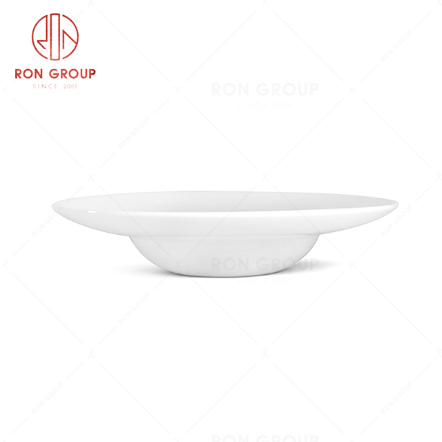 RonGroup New Color Matte White Chip Proof Porcelain  Collection - Ceramic Dinnerware Hat Shape Plate