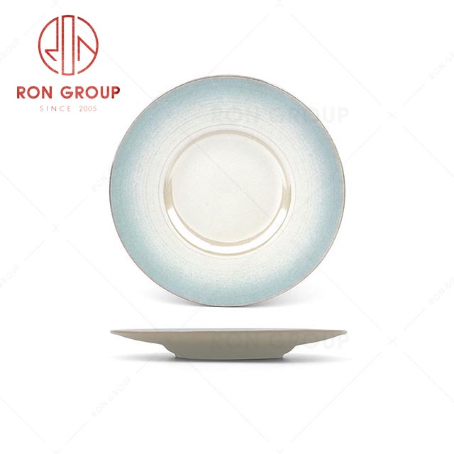 RN0041P01380  Hot Sale High Quality Simple and Elegant Mystic Orchid Blue Round Plate
