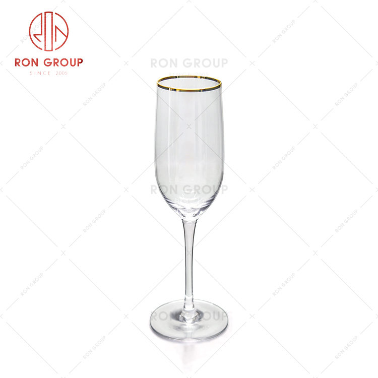 Golden edge design wedding decoration glass restaurant vintage wine glass goblet