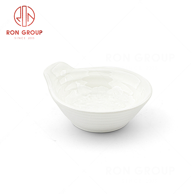 RN0660P00109 Hot Sale Unique Design White Ceramic Soup Plate